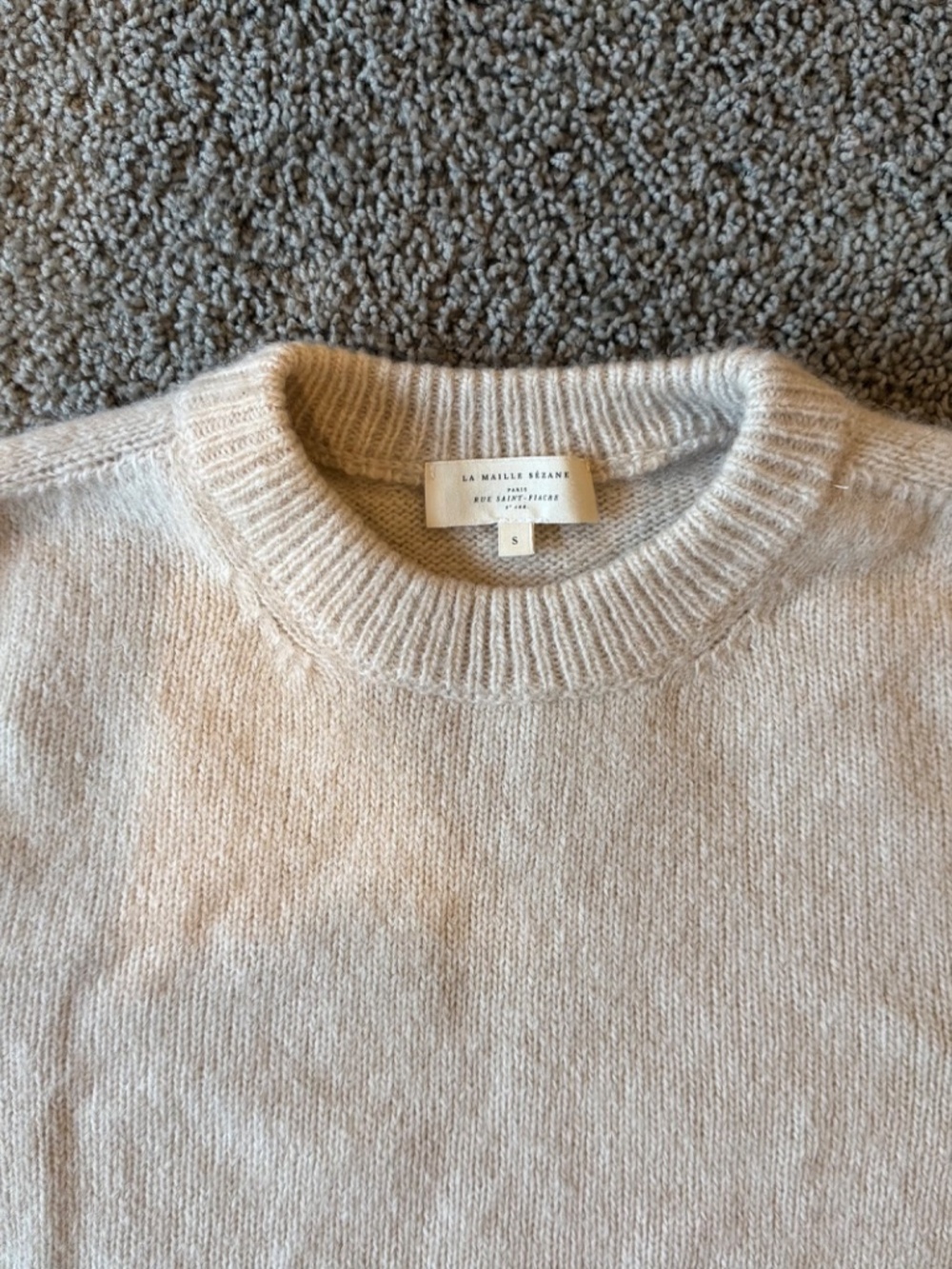 Sezane Samuel Jumper Vanilla Size S - Picture 4 of 5